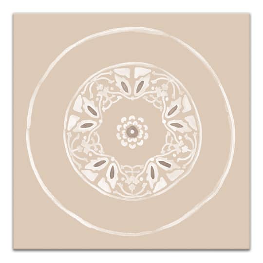 Neutral Medallion 20" x 20" Canvas Wall Art